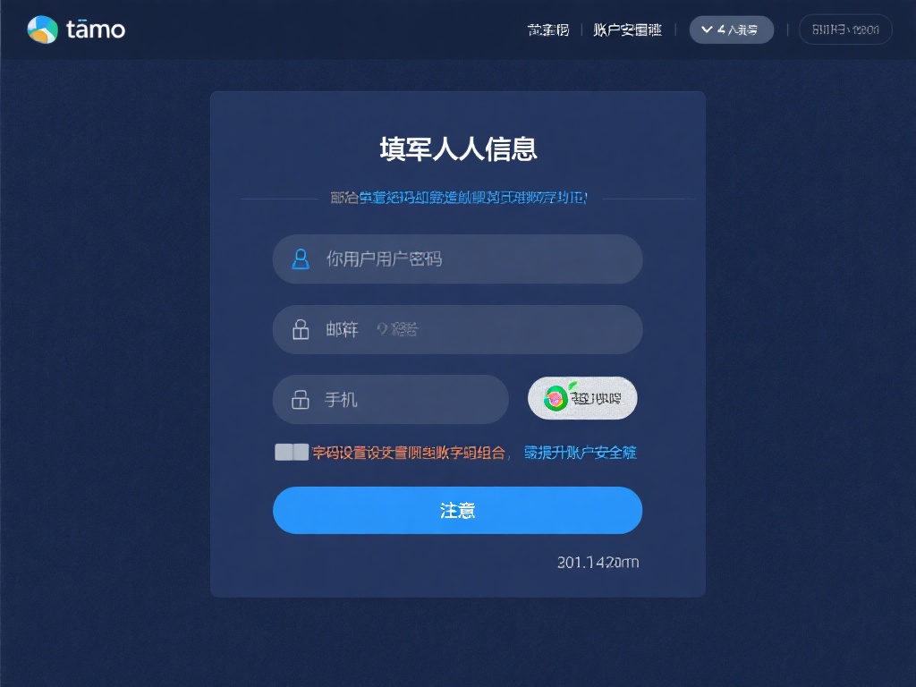 填写个人信息：按照提示输入你的用户名、密码、邮箱或